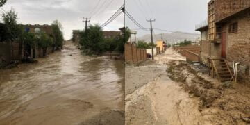جاری شدن سیلاب در شهر کابل خسارات مالی برجا گذاشت